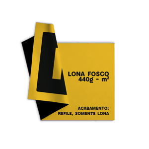 Lona Fosca M² 440g Impressão UV Lona 300x500 440g  4x0 Fosco Sem acabamento 