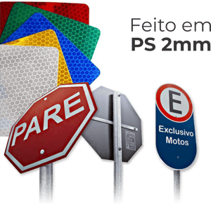 Placa m² Refletivo Colmeia Comercial + PS 2mm branco PS 2mm Preto  4x0   