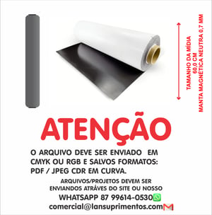 ADESIVO COM IMÃ (VEÍCULO)