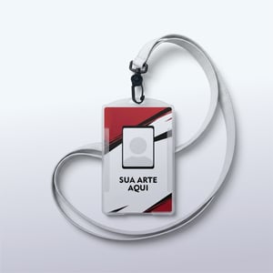 CRACHÁ COMPLETO PVC 0,76mm Padrão CR80: 5,4 x 8,6 cm (tamanho de cartão de crédito 4x0 e 4x4  Canto Arredondado Atenção: O valor base refere-se exclusivamente à unidade do crachá. Os acessórios (cordão simples, cordão sublimado e suporte tipo capa) são itens opcionais e podem ser adicionados ao seu pedido selecionando as variações disponíveis
