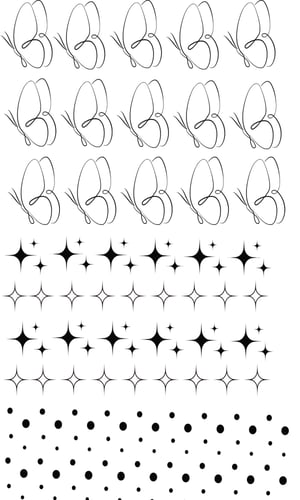 DTF UV 29X21 ARTE MINIMALISTA BORBOLETAS