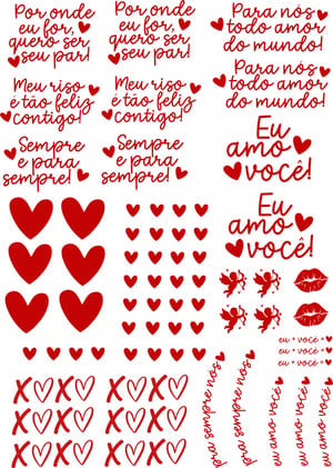 DTF UV 29X21 ARTE DIAS DOS NAMORADOS DTF UV 29X21 4x4 VERNIZ  
