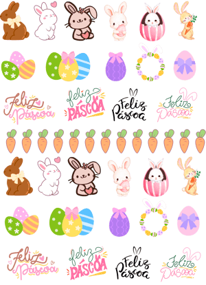 DTF UV 29X21 PASCOA DTF UV 29X21 4x1 VERNIZ  