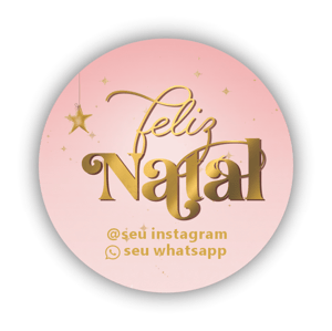 Adesivos de Natal Personalizáveis - 96und