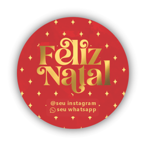 Adesivos de Natal Personalizáveis - 96und