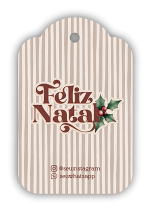 Tags de Natal Personalizáveis - 32 und