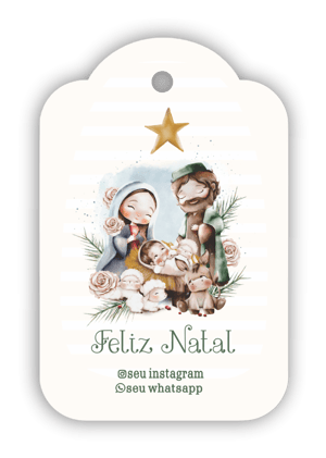 Tags de Natal Personalizáveis - 32 und