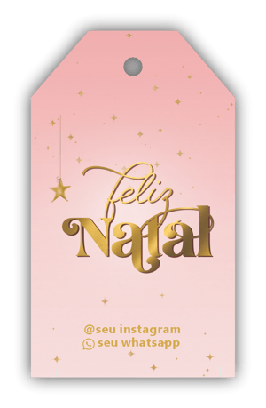 Tags de Natal Personalizáveis - 32 und