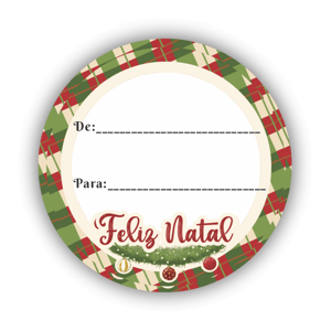Adesivos de Natal Personalizáveis - 96und