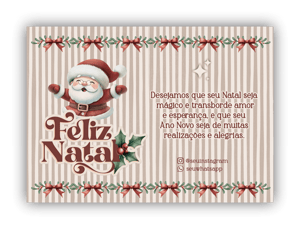 Cartões de Natal Personalizáveis - 18und