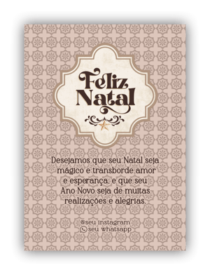 Cartões de Natal Personalizáveis - 18und