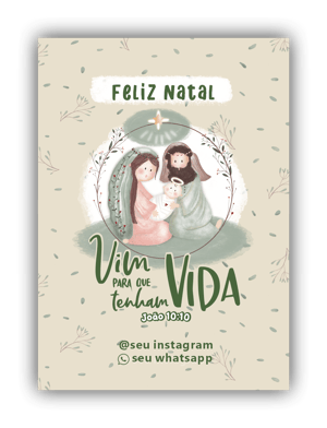 Cartões de Natal Personalizáveis - 18und