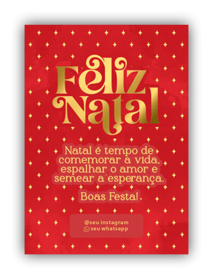 Cartões de Natal Personalizáveis - 18und