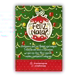 Cartões de Natal Personalizáveis - 18und