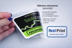 POSCRIPT - TRANSPARENTE INVERTIDO COM LAMINAÇÃO BRANCA Vinil 010     