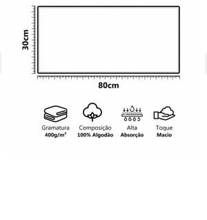 Toalha de Academia Atlântica 400g/m²