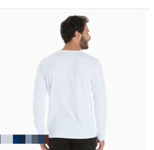 Camiseta Manga Longa de Algodão Premium