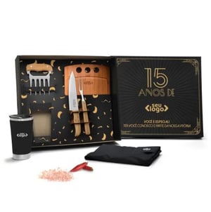 Kit Para Churrasco Com Copo Térmico - 6 Peças