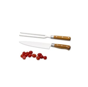Conj. Faca e Garfo Premium em Madeira / Inox - 2 Peças