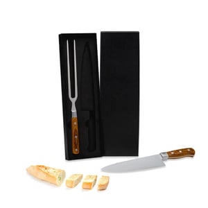 Conj. Para Churrasco Premium em Bambu / Madeira / Inox - 4 Peças