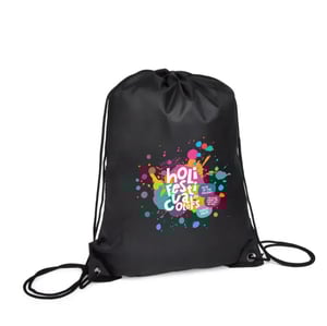 Mochila Sacola em Nylon 190D - Preta - 42X32Cm