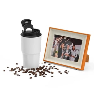 Kit Copo Térmico E Porta Retrato - 2 Peças