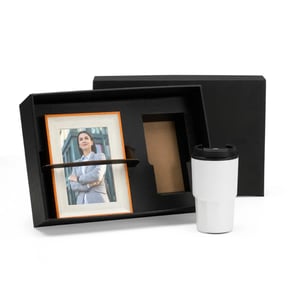 Kit Copo Térmico E Porta Retrato - 2 Peças