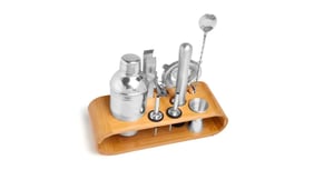 Kit Bar Com Base Em Bambu - 11 Peças