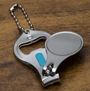 Chaveiro Cortador de Unha, Lixa e Abridor