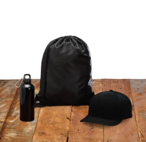 KIT Mochila Sacola, Garrafa E Boné - 3 Pçs