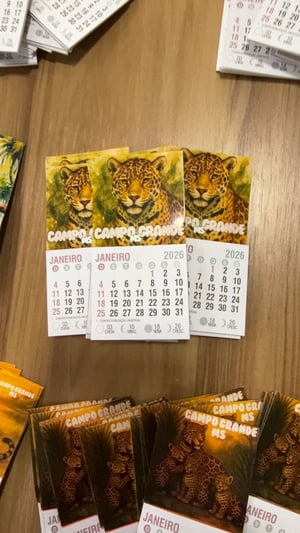 Calendário 2026 - Imã de Geladeira