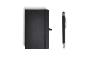 Caderneta P/ Anotações Com Caneta - Preta