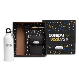 Kit Com Squeeze, Caneta E Bloco - 3 Pçs