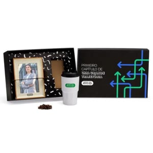Kit Copo Térmico E Porta Retrato - 2 Peças