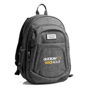 Mochila Em Poliéster 300D - Melange Cinza