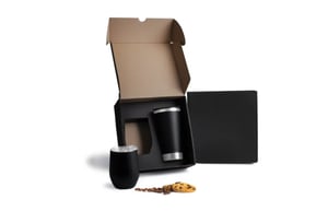 Kit De Copos Térmicos Em Aço Inox - 340Ml / 500Ml - Preto - 2 Pçs