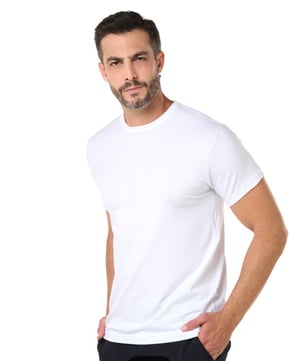 Camiseta de Algodão Egípcio Branca