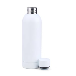 Garrafa Em Inox Parede Dupla - Branca - 500 Ml