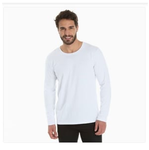 Camiseta Manga Longa de Algodão Premium      