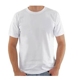 Camiseta Branca Poliéster Adulto      
