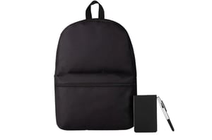 Conjunto Mochila, Bloco e Caneta - 3 Peças