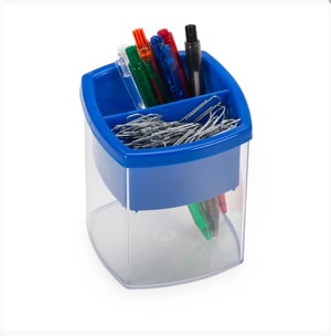 Porta Caneta e Clips Plástico      