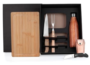 Kit Churrasco Com Garrafa, Canivete E Bainha - 6 Peças      Pedido mínimo de 8 peças