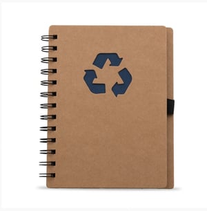 Caderno Ecológico com Símbolo Reciclado      