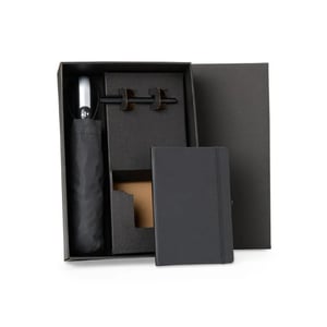 Kit Guarda-Chuva, Caderno e Caneta - 3 Peças      Pedido mínimo de 10 peças