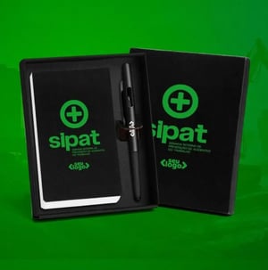 KIT SIPAT - Bloco para Anotações Preto com Caneta
