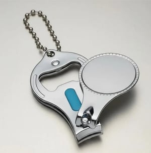 Chaveiro Cortador de Unha, Lixa e Abridor