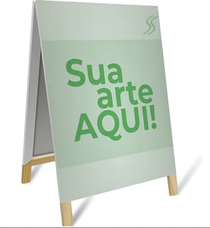 Cavalete em Lona e Madeira - 90x60cm      