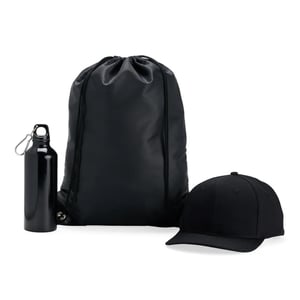 KIT Mochila Sacola, Garrafa E Boné - 3 Pçs      Pedido mínimo de 15 peças