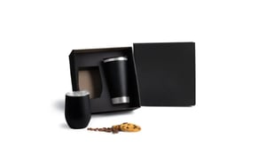 Kit De Copos Térmicos Em Aço Inox - 340Ml / 500Ml - Preto - 2 Pçs      Pedido mínimo de 10 peças